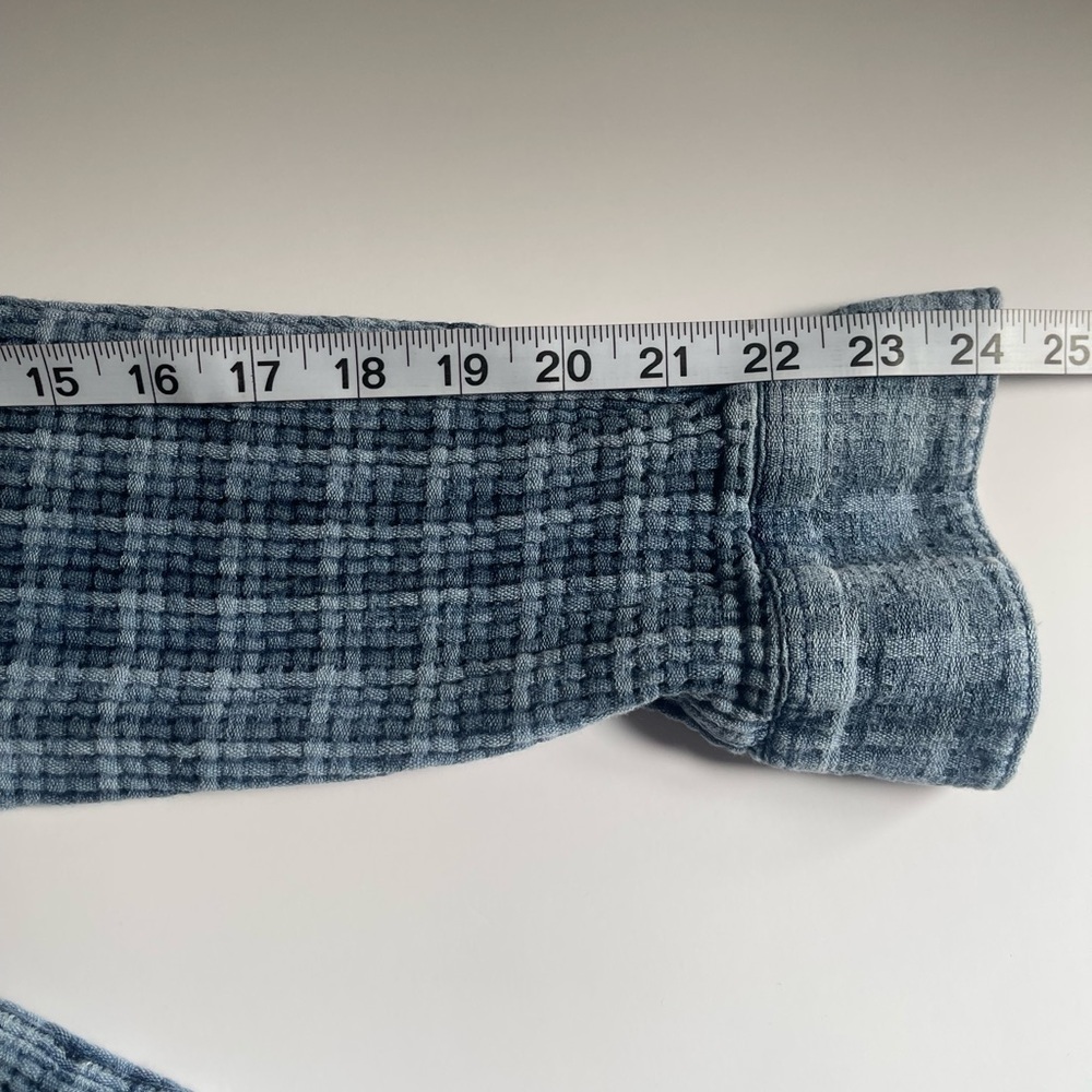 32 BARBLUES Men's Blue Plaid Shirt SIZE Medium - Picture 14 of 16
